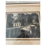Framed Street Scene Etching/Print