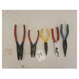 5 Pc. Misc. Pliers Snap On & Assorted
