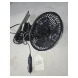 12V Axius Fan w/ Bracket 'Oscillating' 7' Fan Blk
