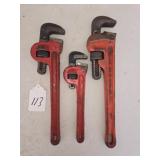 Assorted Pipe Wrenches Ridgid & Misc.