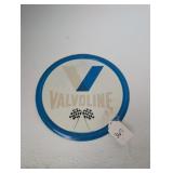 Round Valvoline Sign Metal