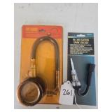 Tire Pressure Gauge w/ Flex Hose & In-Line