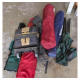 Lot Folding Chairs & Rolling Soft Sided Cooler