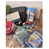 Lot Office Supplies, Recipe Books, Marbles, Misc.