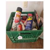 Crate Misc. Chemicals, Aersols, Zip Ties, Paints