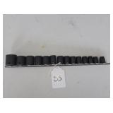 14 Pc. Snap On 3/8 Drive Impact Metric Sockets