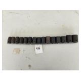 15 Pc. Snap On Metric 1/2' Drive Impact Sockets