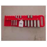 13 Standard Deep Well Sockets Snap On & Craftsman