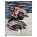 Pair of 7 1/4 Circular Saws Milwaukee, Skil Saw