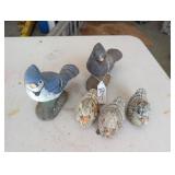 5 Pc. Outdoor Yard Ornaments Birds & Ducks Cement