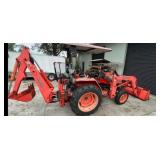 Kubota L3400 loader/backhoe,diesel,4x4,367 hours