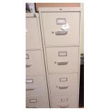 4 Drawer File Cabinet Beige