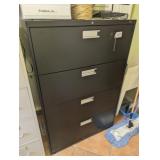 4 Drawer Black Filing Cabinet