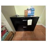2 Drawer File Cabinet Black