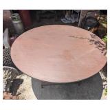 5' Round Wooden Folding Table