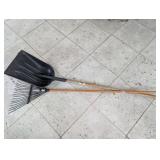 2 Pc. Plastic Shovel & Metal Rake