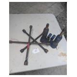 (2) Small Bottle Jacks & (2) Small Four Ways