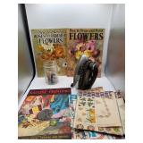 Books with Craft Supplies and Iron