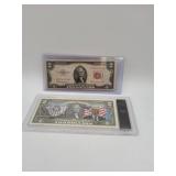 Red Seal $2 Note and Novelty Bill