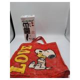 Kit-Cat Klock and Snoopy Bag
