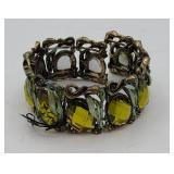 Yellow Glass Stone Bracelet
