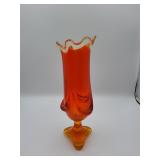 MCM Persimmon Amberina Vase