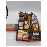 Vintage Oil Cans and First Aid Kit