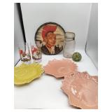 Leaf Plates, Glasses, Jar, Art