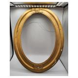 Oval Gold Frame with Eagle and Bow