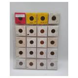 20 US Wheat Cents 1920's-1930's