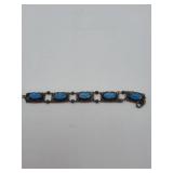 Art Deco Bracelet with Faux Sapphire
