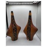 Wooden Marquetry Wine Bottles