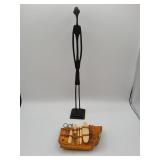 Carved Figurine With Sewing Kit