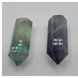 Two Fluorite Crystal Points