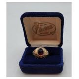 School Ring With Red Stone