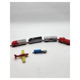 Santa Fe Amtrak Train Cars with Toy Plane