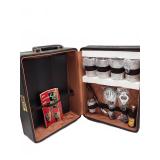 Cocktail travel case with glasses and tools