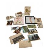 Postcards, valentine card, framed print