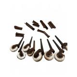 Porcelain casters with metal hardware