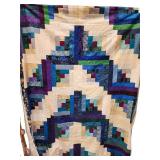 Handmade patchwork quilt with backing