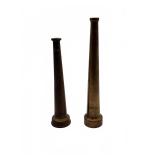 Pair brass fire hose nozzles