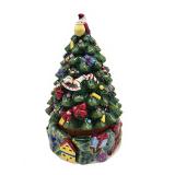 World of Christmas ceramic tree music box