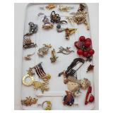 Holiday and novelty brooches and pins