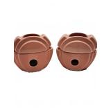 Pink ceramic tealight holders