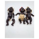Three Made in Japan composition dolls