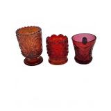 Fenton and patterned glass toothpick holders