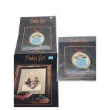 P Buckley Moss cross stitch kits, 3 pieces