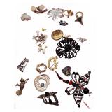 Costume jewelry brooches and pins