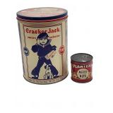 Cracker Jack tin with Planters Mixed Nuts tin