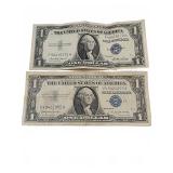 Two U.S. Silver Certificate $1 Bills